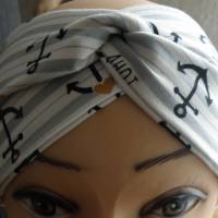 Knotenhaarband / Bandeau / Haarband / Turban / Stirnband im angesagten maritimen  Style - Onesize Bild 4