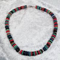 Halskette "farbige" Kokosnuss", Collier, Kokosnusskette, Surferkette Bild 3