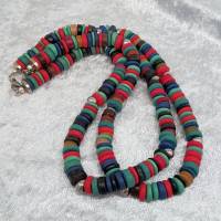 Halskette "farbige" Kokosnuss", Collier, Kokosnusskette, Surferkette Bild 4