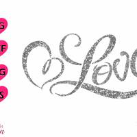Plotterdatei Love Liebe SVG DXF PDF SVG Bild 5