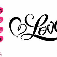 Plotterdatei Love Liebe SVG DXF PDF SVG Bild 7
