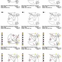 Digitale Stickdatei Moon Bunny für den 10x10 - 20x30 cm (4x4 - 8x12") Stickrahmen Bild 2
