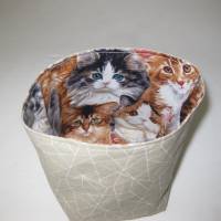 Utensilo klein mit Katzen aus Baumwolle Bild 3