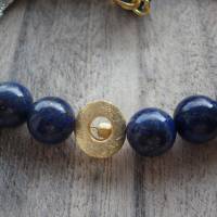 Lapis-Lazuli Halskette mit Designer Zwischenteil,Blaue Edelsteinkette,Handgefertigte Lapis-Lazuli Kette,Extravagant Bild 7