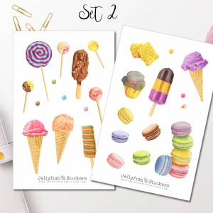 Süßes Gebäck Sticker Set | Aufkleber Süßigkeiten | Journal Sticker | Sticker Backen | Sticker Geburtstag Sticker Sheet Bild 4