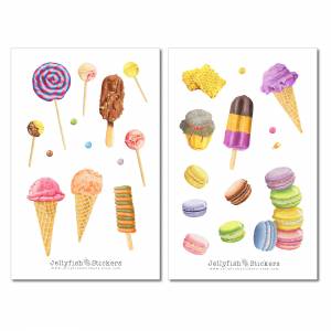 Süßes Gebäck Sticker Set | Aufkleber Süßigkeiten | Journal Sticker | Sticker Backen | Sticker Geburtstag Sticker Sheet Bild 5
