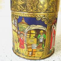 Vintage Alte Lebkuchendose mit schönen mittelalterlichen Motiven aus den 70er Jahren Bild 1
