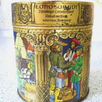 Vintage Alte Lebkuchendose mit schönen mittelalterlichen Motiven aus den 70er Jahren Bild 5