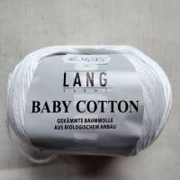 50g Lang Yarns Baby Cotton, Fb1, weiß, Baumwolle, biologischer Anbau, LL 180m Bild 1