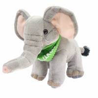 Kuscheltier Elefant grau 19cm mit Namen am Halstuch - Personalisierte Schmusetiere für Jungen und Mädchen Bild 2