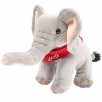 Kuscheltier Elefant grau 19cm mit Namen am Halstuch - Personalisierte Schmusetiere für Jungen und Mädchen Bild 3