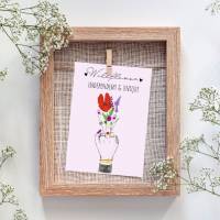 Geburtstagskarte  "Wild flowers“ & Umschlag| Grußkarte | Beste Freundin| Feministische Kunst | Geschenk Mama Bild 2