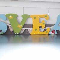 Buchstaben aus Holz Türschild, Namenschild fürs Kinderzimmer Bild 1