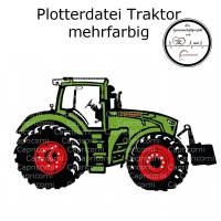 Plotterdatei Traktor Trekker Schlepper mehrfarbig Bild 1