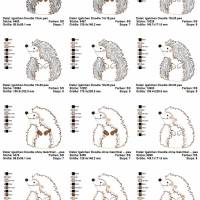Digitale Stickdatei Garden Hedgehog Doodle für den 10x10 - 20x30 cm (4x4 - 8x12") Stickrahmen Bild 2