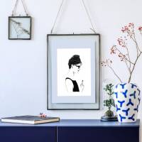 Wandbild „Audrey Hepburn“ | Poster A4, Print| Pop-Kunst-Druck| Fuck you | Wohnzimmer Schlafzimmer Dekoration| Feministin Bild 3