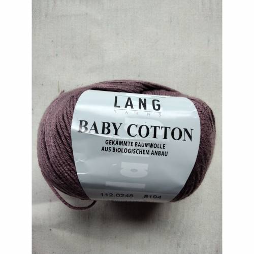 50g Lang Yarns Baby Cotton, Fb 248, altrosa, Baumwolle, biologischer Anbau, LL 180m