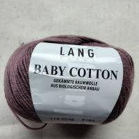 50g Lang Yarns Baby Cotton, Fb 248, altrosa, Baumwolle, biologischer Anbau, LL 180m Bild 1