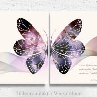 Flügeltiere PAPILLON... 2er Set mit Schmetterling Lebensfreude Print Poster Bild mit Spruch Zitat online kaufen Bild 3