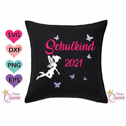 Plotterdatei Fee Schulkind 2021 SVG DXF PDF SVG