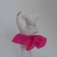 Ballett Maus Sammlerstück, Maus als Gutscheinbringer, Mäuse gefilzt, Dekorationsartikel, Geld witzig verschenken Bild 4