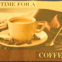 4 Servietten / Motivservietten / Time for a Coffee / Kaffee Motiv K 156 Bild 1