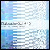 Digipapier Set #46 (blau) abstrakte und geometrische Formen zum ausdrucken, plotten, scrappen, basteln & mehr Bild 1