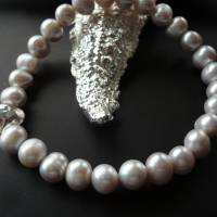 Echtes Perlen-Armband mit Silber Herz,zartes Perlenband,Perlen-Armband mit Echt Silber Herz,Brautschmuck,Armband Herz Bild 6