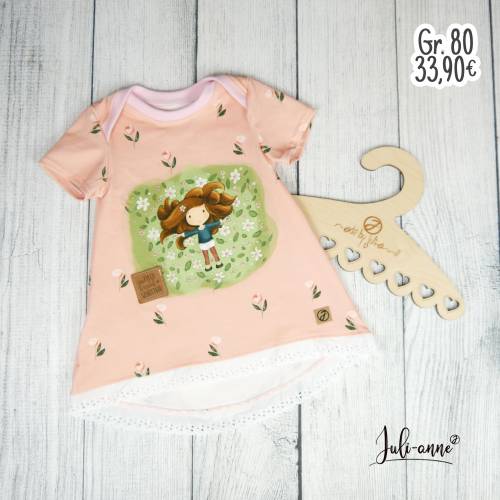 Kinder Kleid Kurzarm MML Mädchen Apricot