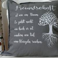 Kissenhülle Freundschaft Baum Geschenk Geburtstag Freundin Bild 1