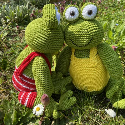 Häkelanleitung - Fabian und Fabienne Frosch