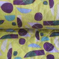 Steppstoff Stepper Baumwolle grafisches Muster gelb wattiert (1m/10,-€) Bild 1