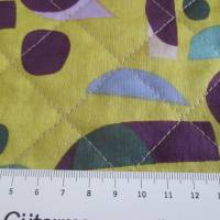 Steppstoff Stepper Baumwolle grafisches Muster gelb wattiert (1m/10,-€) Bild 2
