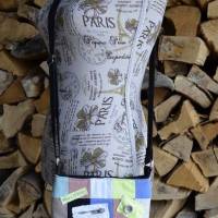 Jeans-Upcycling Crossbag, Umhängetasche bunter Quadratemix Bild 3
