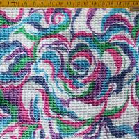 Waffelpique aus reiner Baumwolle mit mehrfarbigem Muster 3.50 m Bild 3