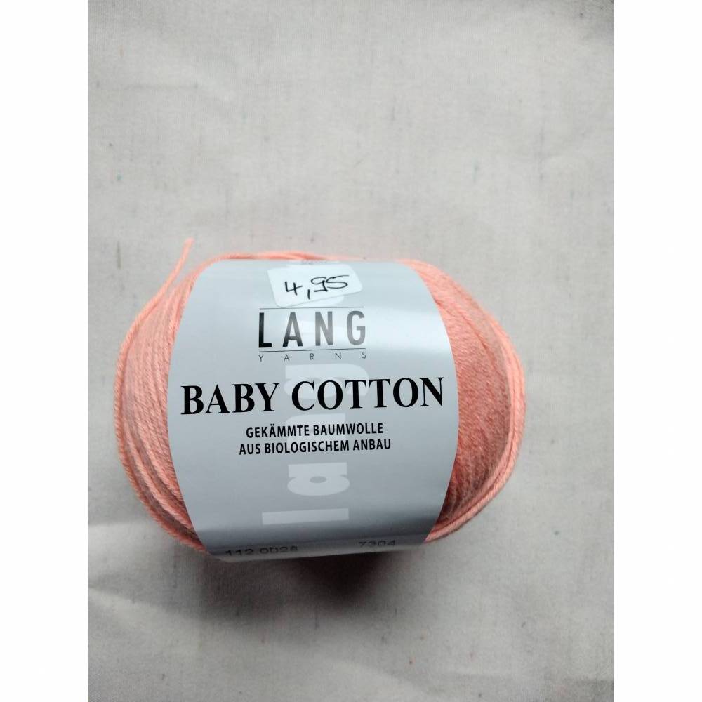 50g Lang Yarns Baby Cotton, Fb 28, apricot, Baumwolle, biologischer Anbau, LL 180m Bild 1
