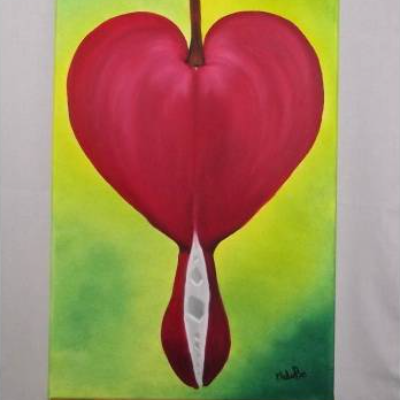 Leinwandbild "Tränendes Herz" 30cm x 60cm