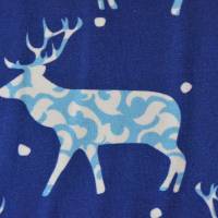 Sweat Hilco Winterdeer Snow  blau mit Hirschen oder Schneeflocken 50 cm x 150 cm Bild 4