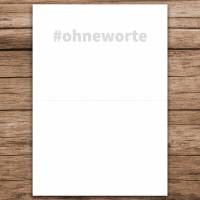 Trauerkarte #ohneworte - Kondolenzkarte Hashtag ohne Worte Bild 2