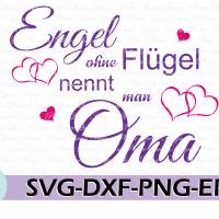 Plotterdatei Engel ohne Flügel nennt man Oma SVG DXF PDF SVG Bild 6