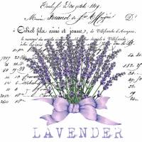 Wasserschiebefolie - Decalfolie - Abziehbild - Vintage - Shabby - Lavendel - Lavandula - 90038 Bild 1