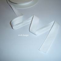 Baumwollschrägband, weiß, gefalzt, 40/20mm-fertige Breite 10mm, reine Baumwolle, waschbar bis 60° Bild 1