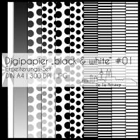 Digipapier black & white #01 zum ausdrucken, plotten, scrappen, basteln und mehr Bild 3