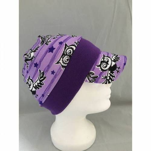 Schirmmütze, Eulen lila