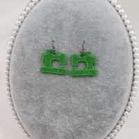 Ohrringe Nähmaschine Grün Lace Bild 1