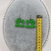 Ohrringe Nähmaschine Grün Lace Bild 3