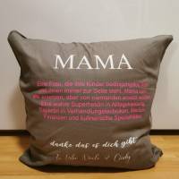 personalisierter Kissenbezug MAMA 40*40 Geschenk zum Muttertag / Geburtstag Bild 2