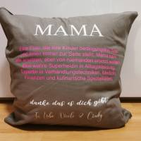 personalisierter Kissenbezug MAMA 40*40 Geschenk zum Muttertag / Geburtstag Bild 3
