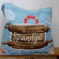 Shopper Bag XL /  Stofftasche / Strandtasche / der ideale Alltagsbegleiter im maritimen Style - " Strandgut " Bild 1