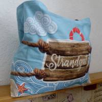 Shopper Bag XL /  Stofftasche / Strandtasche / der ideale Alltagsbegleiter im maritimen Style - " Strandgut " Bild 2